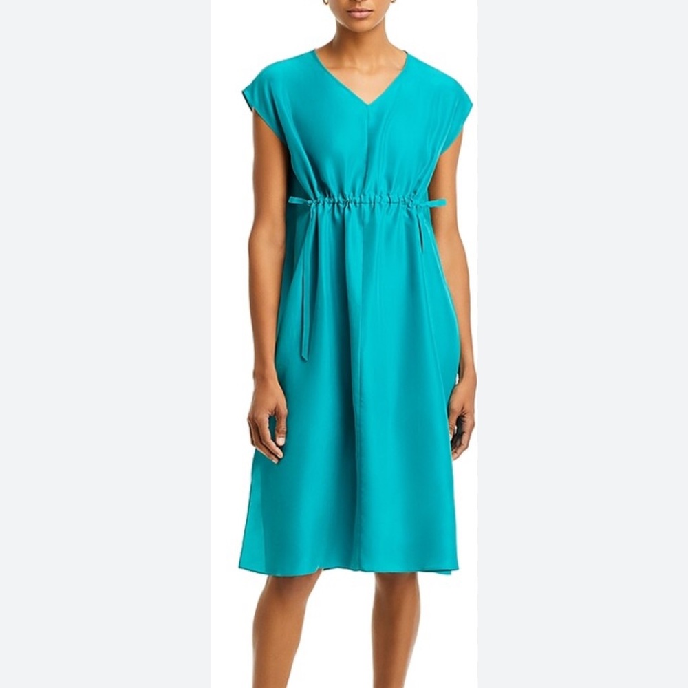 Eileen Fisher Silk Teal Dress